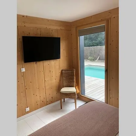 Maison Bois Massif Piscine Privatisee Proche Loire